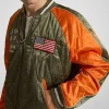 US Open 2026 Polo Ralph Lauren Orange & Green Souvenir Satin Jacket Front