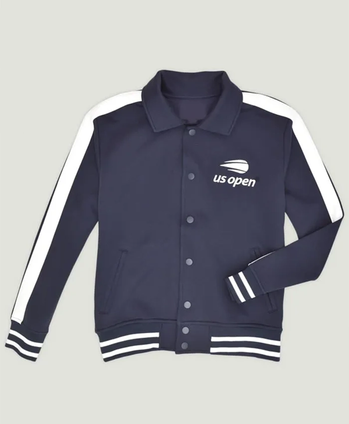 US Open Tennis Tournament Blue Varsity Jacket