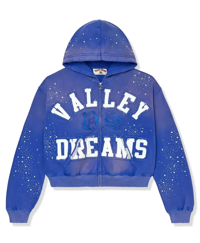 Valley Dreams Classico Blue Zip-Up Hoodie