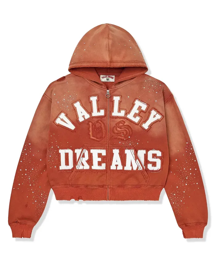 Valley Dreams Classico Orange Zip-Up Hoodie