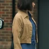 Vanessa Emme TV Series The Chelsea Detective 2026 DS Layla Walsh Brown Cropped Jacket