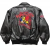 Vintage X-Men Wolverine Black Leather Bomber Cosplay Jacket