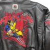 Vintage X-Men Wolverine Black Leather Bomber Cosplay Jacket Back