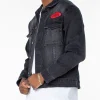 Von Dutch Black Washed Denim Jacket Men's