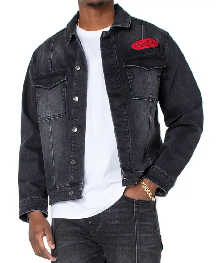 Von Dutch Men's Black Denim Jacket