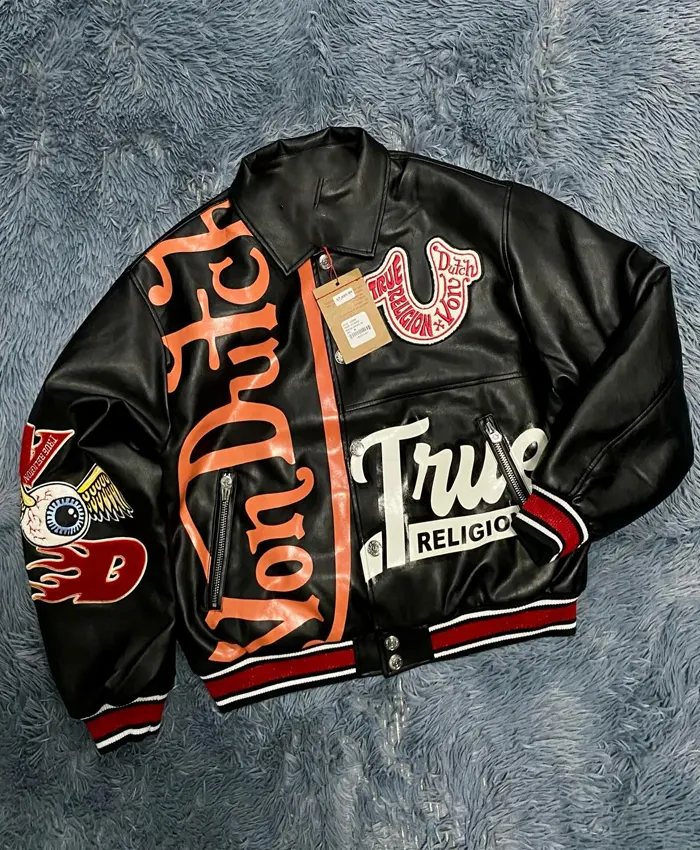 Von-Dutch-True-Religion-Black-Leather-Jacket