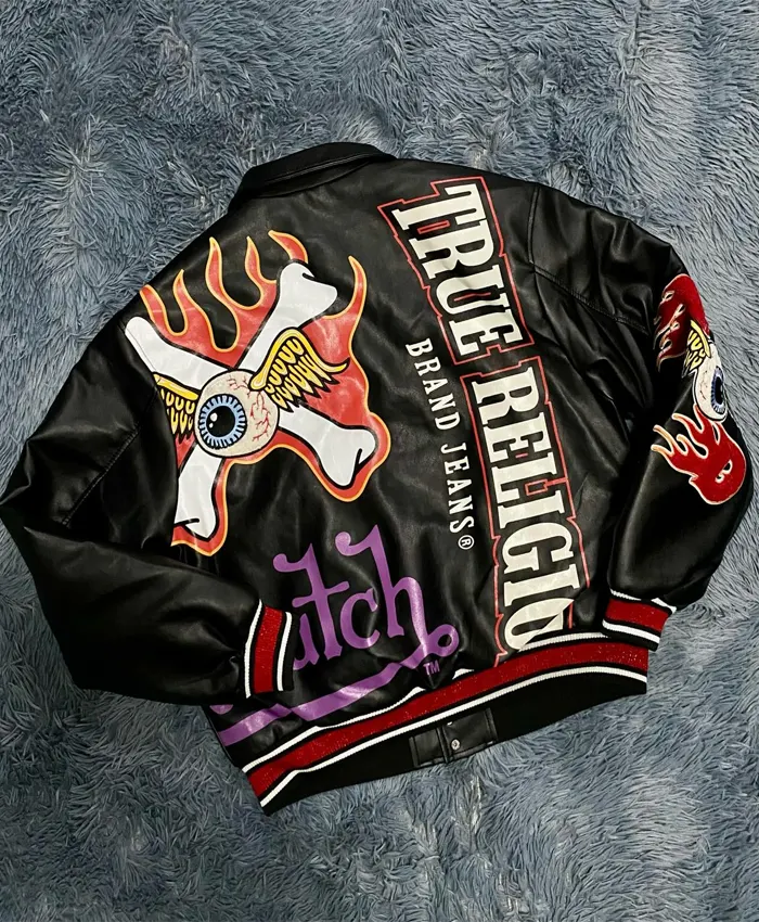 Von-Dutch-x-True-Religion-Black-Leather-Jacket-Back