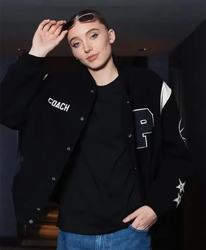 WNBA All-Star Game 2026 Paige Bueckers Custom Coach Black Bomber Jacket