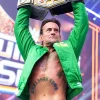 SummerSlam-2026-CM-Punk-Green-Minnesota-North-Stars-Bomber-Jacket