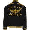 WWE Cody Rhodes Easy To Find Hard To Beat Black and Gold Full-Zip Track Jacket Back View