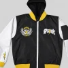 WWE Friday Night Smackdown SmackDown 2026 CM Punk Black And White Hooded Jacket Front