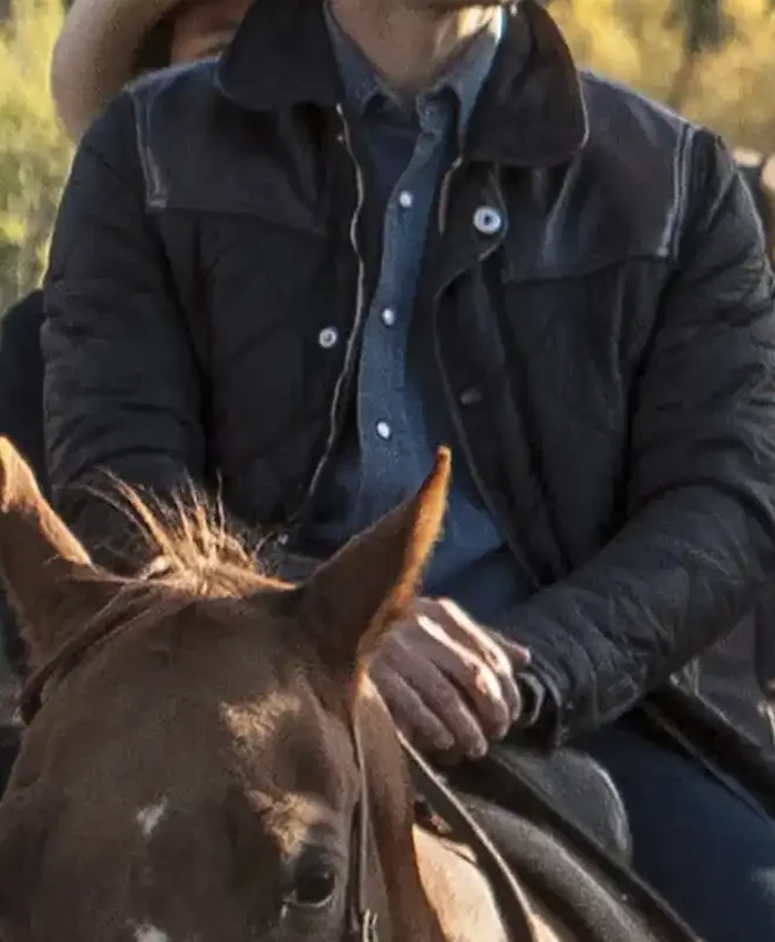 Wes Bentley TVSeries Dutton Ranch Jamie Dutton Black Quilted Jacket