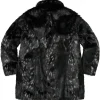 Winter Fall 2026 Supreme PU Fur Windstopper Black Overcoat Back View