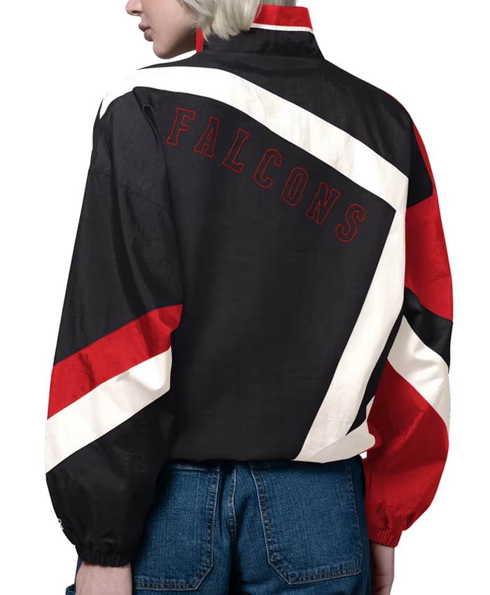 Womens-Atlanta-Falcons-Starter-Black-Vintage-Windbreaker-Jacket