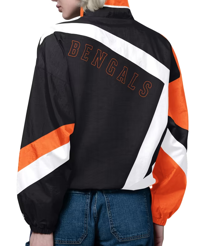 Womens-Cincinnati-Bengals-Starter-Black-Vintage-Windbreaker-Jacket