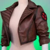 X-Men Rogue Brown Leather Cosplay Jacket