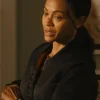Zoe Saldaña TV Series Lioness 2026 Joe Black Satin Bomber Jacket