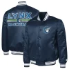 minnesota lynx Starter Navy Satin Varsity jacket