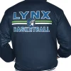 minnesota lynx Starter Navy Satin Varsity jacket Back