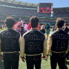 2026 NFL Pro Football Halftime Show Jonas Brothers Black and Off White Varsity Jacket