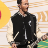 2026 NFL Pro Football Halftime Show Jonas Brothers Black and Off White Varsity Jacket Front View
