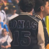 2026 NFL Pro Football Halftime Show Jonas Brothers Black and Off White Varsity Jacket Jonas 15