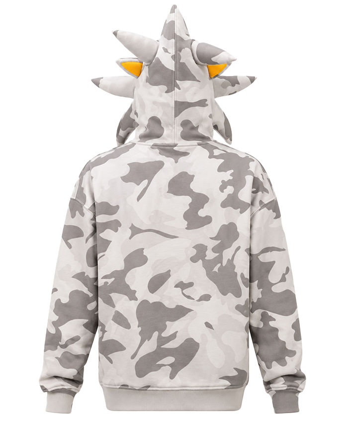 35th anniversary of Sonic x NEPTUN x Sonic the Hedgehog 2026 Hooded Zip-up Jacket Grey Back