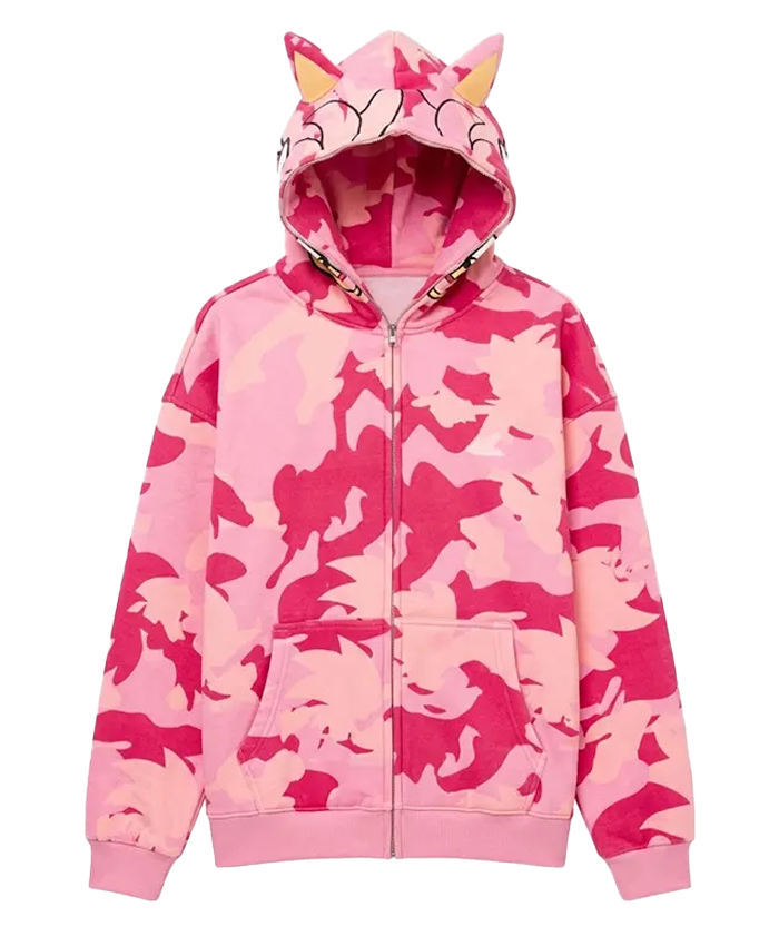 35th anniversary of Sonic x NEPTUN x Sonic the Hedgehog 2026 Hooded Zip-up Jacket Pink Front