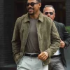Aaron Pierre TIFF 2026 Green Suede Jacket