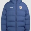 Adidas Arsenal 26 27 EQT Blue Puffer Hooded Jacket Front View