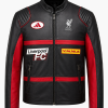 Adidas Liverpool 2027 Leather Racing Full Zip Up Biker Style Jacket