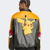 Shop Adidas Originals Pokémon 8 Ball Pikachu Leather Bomber Jacket