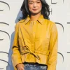 Alex Eala US Open 2026 Yellow Leather Jacket