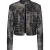 Alijah Kai TV Series A Different World 2026 Rashida Duvall Grey Lace Up Leather Jacket