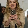 Alison Thornton TV Series Carrie Chris Hargensen Beige Cotton Cropped Jacket