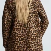 Alix Earle TV Series Earle Meets World 2026 Brown Leopard Print Coat Back View