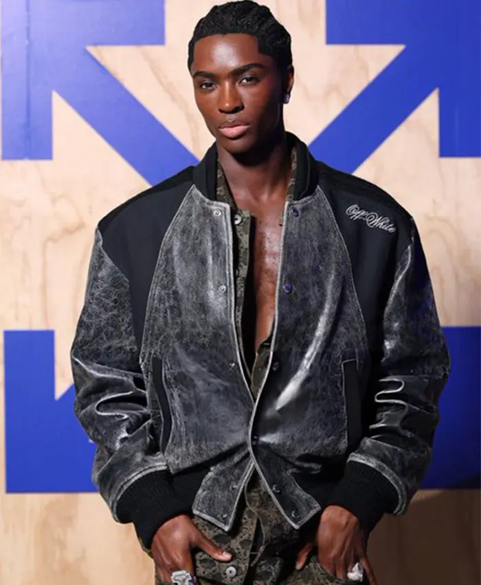 Alton Mason x Off-White Leather Bomber Jacket