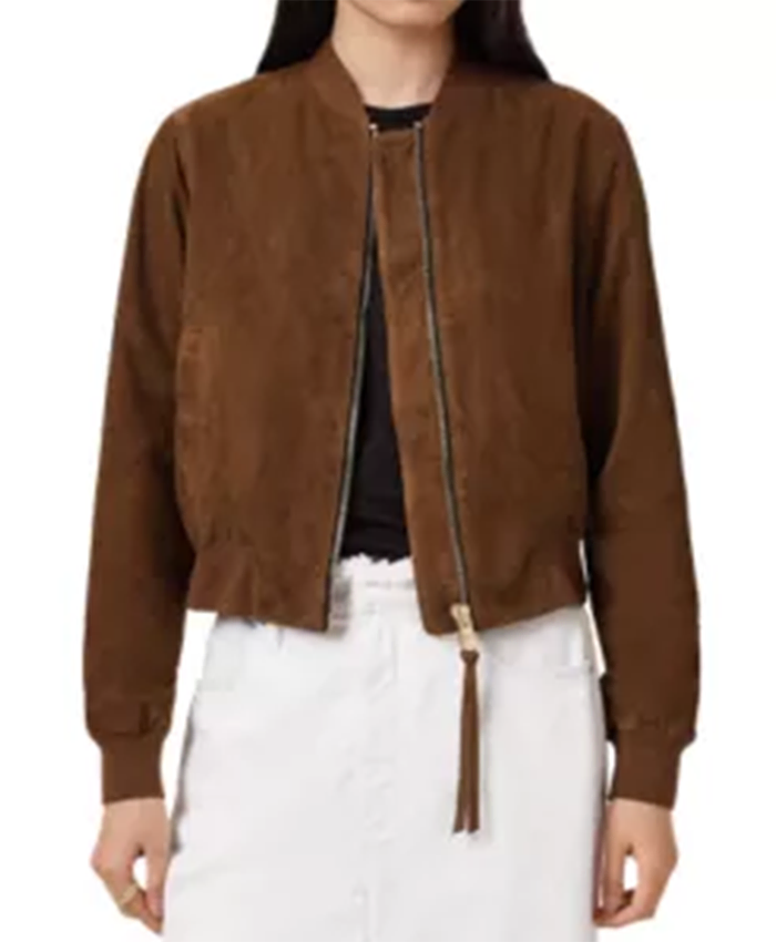 Amy Adams TV Series Cape Fear 2026 Anna Bowden Brown Suede Bomber Jacket