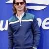 Andrew Garfield US Open 2026 Navy Blue Track Jacket Front View