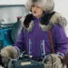 Anna Lambe TV Series North Of North 2026 Purple Hooded Parka Coat