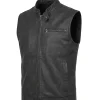 Anyma Milan Fashion Week 2026 Black Leather Vest On Sale