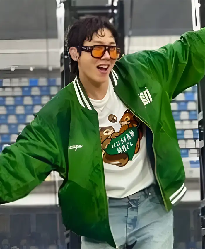 Arirang World Tour Event On Stage 2026 J Hope Nike x NIGO Coach Green Bomber Jacket