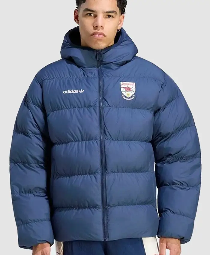 Arsenal Adidas 2026 27 EQT Blue Puffer Jacket