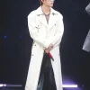 BTS-ARIRANG-World-Tour-Chicago-Kim-Taehyung-Off-White-Diesel-Coated-Denim-Trench-Coat-front-view