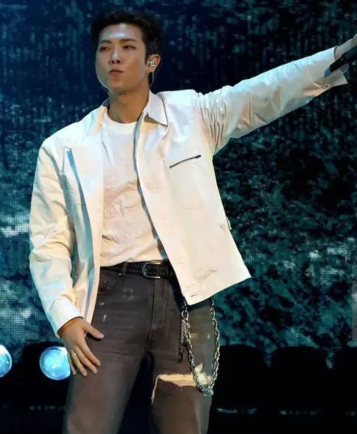 BTS Kim Namjoon RM Las Vegas iHeartRadio Music Festival 2026 White Cotton Jacket
