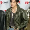 BTS Kim Taehyung Las Vegas iHeartRadio Music Festival 2026 Green Leather Jacket Front