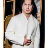 BVLGARI Serpenti Infinito 2026 Hudson Williams White Wool Jacket On Sale