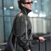 Belmont Cameli Paris Fashion Week 2026 Black Leather Jacket Shop now