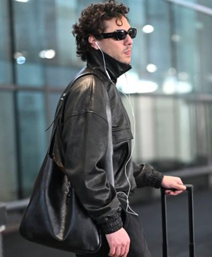 Belmont Cameli Paris Fashion Week 2026 Black Leather Jacket Shop now