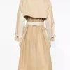 Benedetta Porcaroli TV Series The Gentlemen 2026 White and Beige Cotton Trench Coat Back View